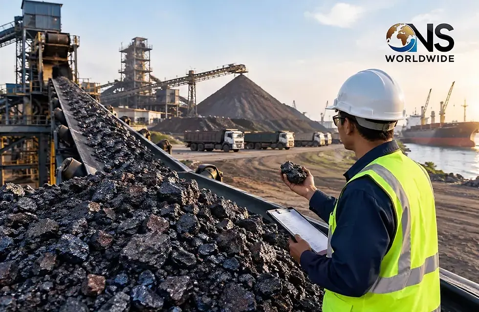 Manganese Ore Supplier Inspecting Bulk Ore at an Industrial Facility