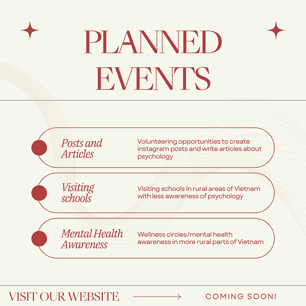 Our planned events