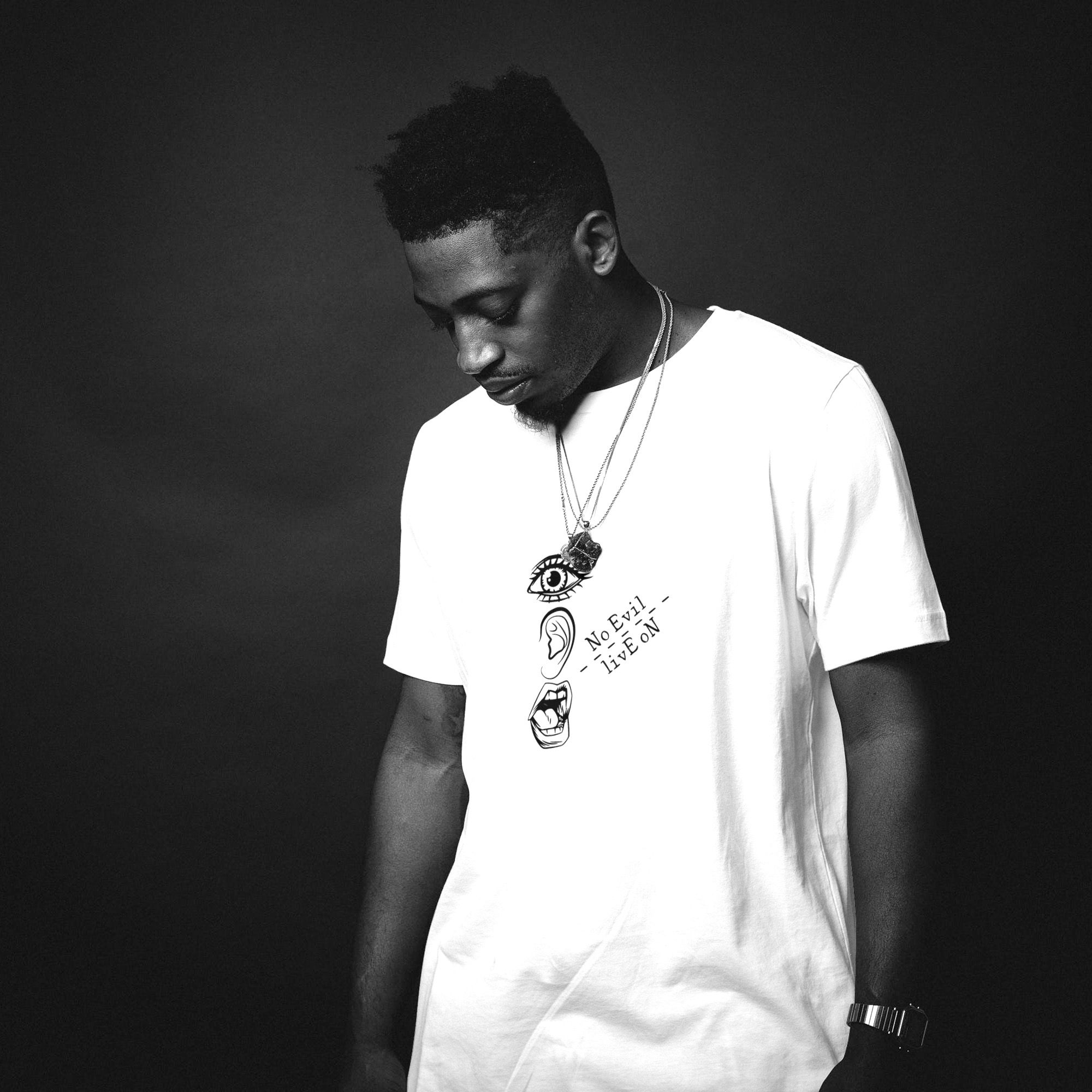 See No Evil Hear No Evil White T-shirt / Tee , Atomic Goat