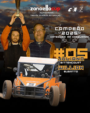 Willian Busatto e Juliano Bittencourt campeões das corrida de carros