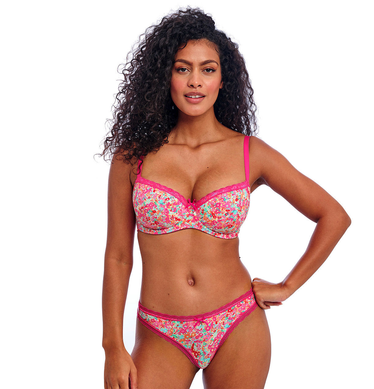 Model wears Freya Flirt Padded Half Cup Bra