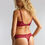 Thumbnail: Panache Envy Full cup bra and thong on model, back view.