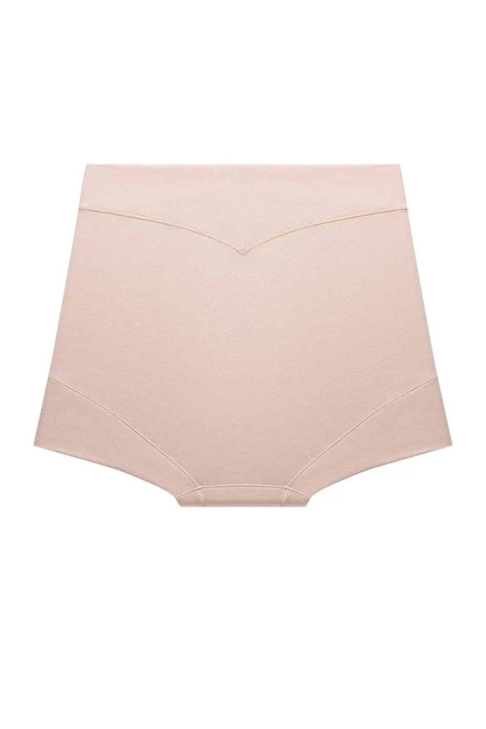 Thumbnail: Pima Cotton Ultra High-Rise Boyshorts flat lay, back, in Champagne.