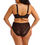 Thumbnail: Model showing back view of Elomi Morgan full cup bra and brief in Dark Romance.
