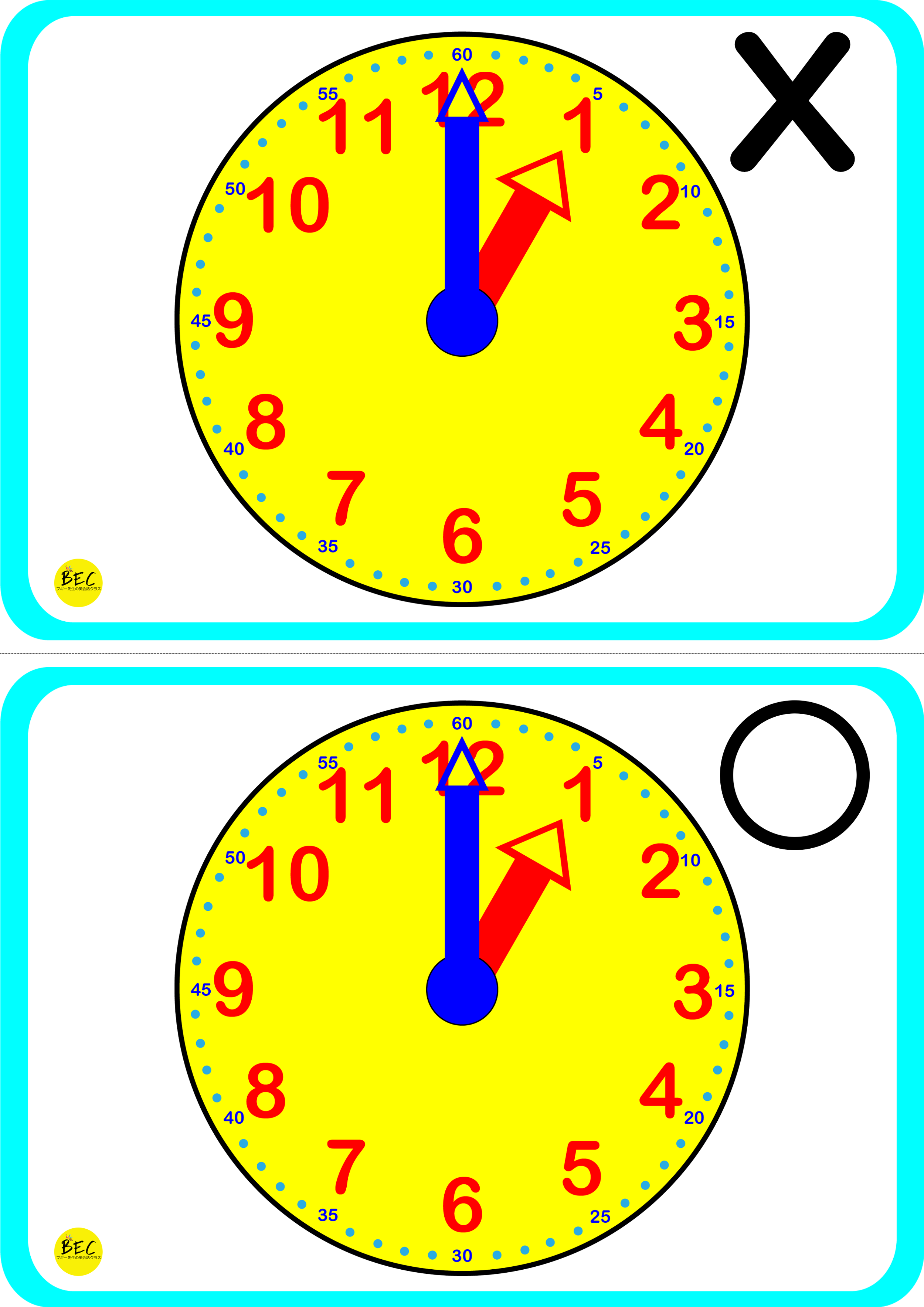 Telling Time Flashcards