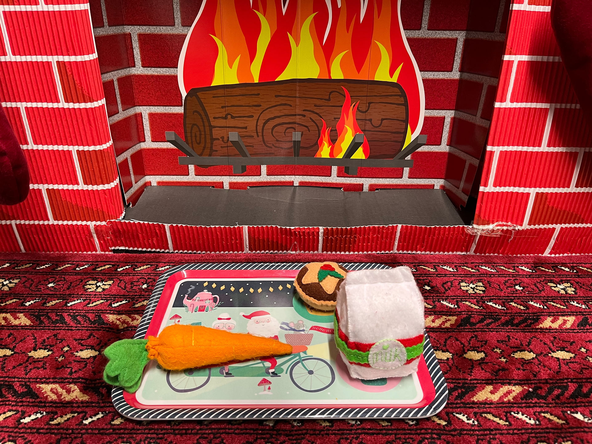 snacks ready for santa at petite street play village