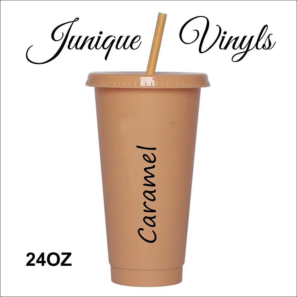 Caramel 24oz Cold Cups Junique vinyls