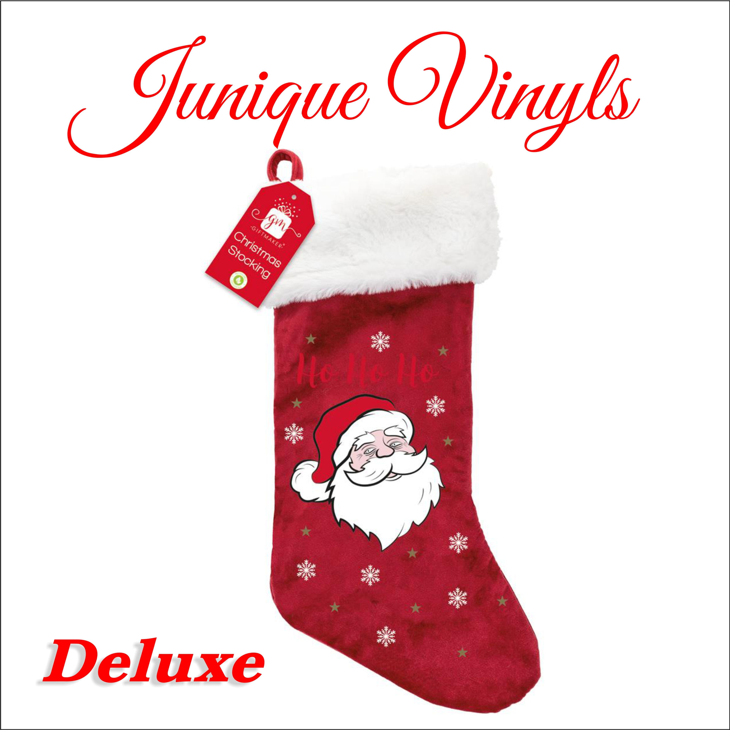 Deluxe Santa Print Stocking