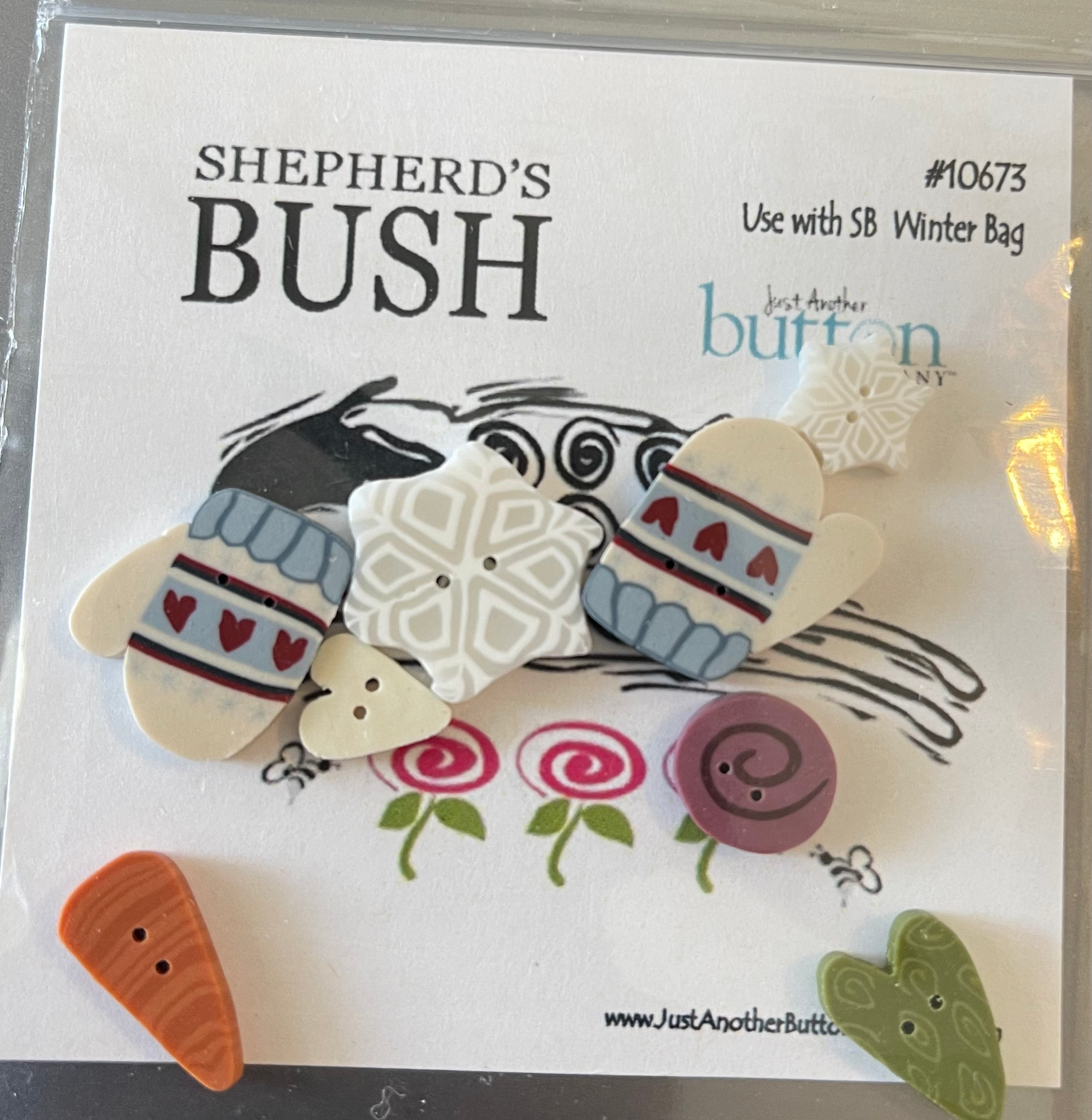 WINTER BAG BUTTONS Shepherd's Bush (JABCO 10673)