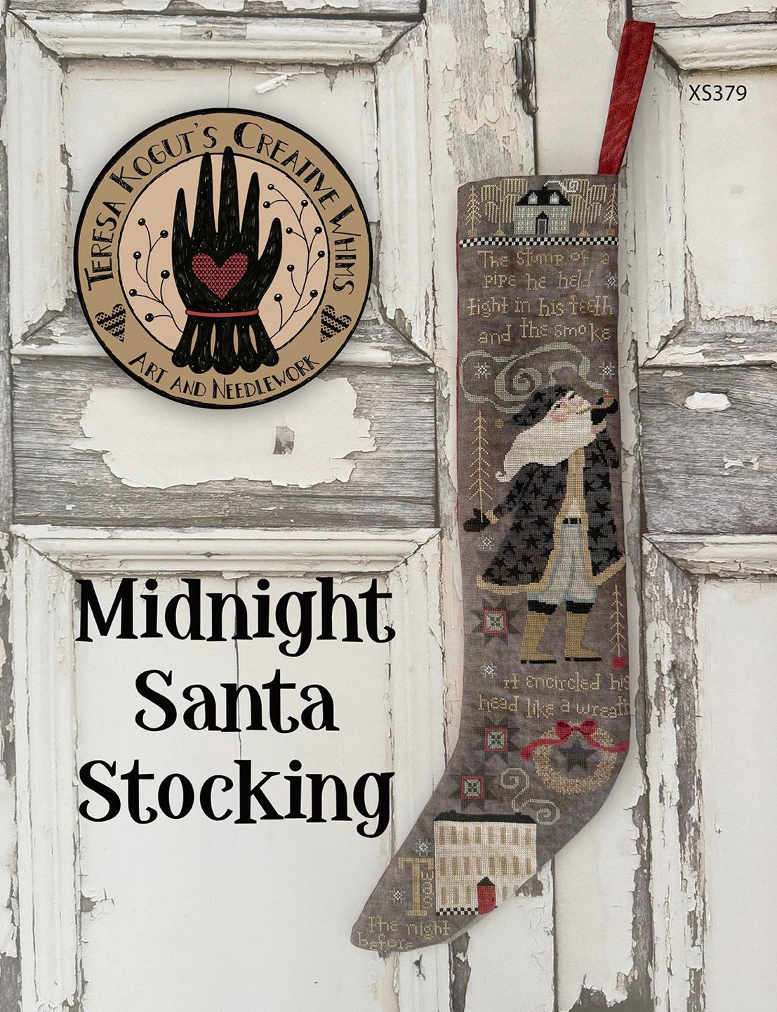 MIDNIGHT SANTA STOCKING Teresa Kogut Pattern Only