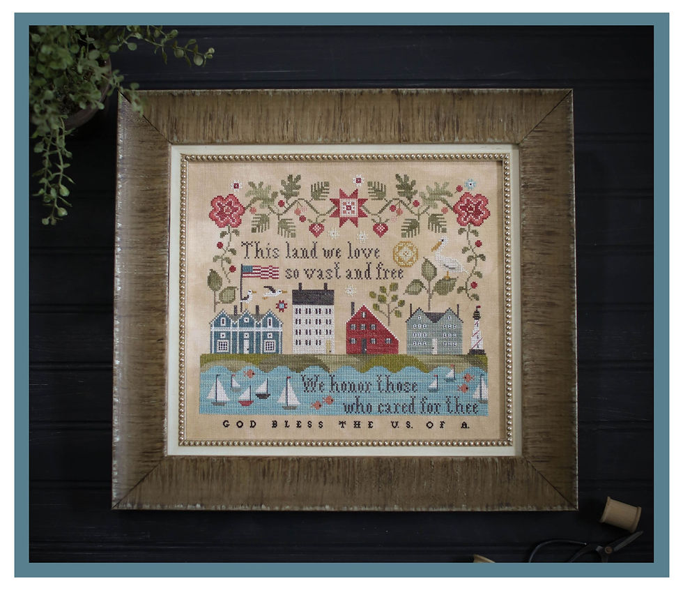 AMERICAN WELCOME Plum Street Samplers Market; Pattern Only