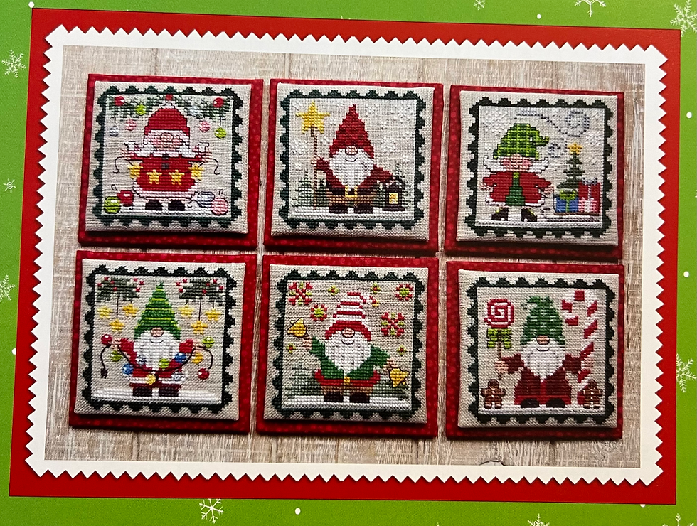 CHRISTMAS GNOME LITTLES Waxing Moon Designs Waxing  Pattern Only