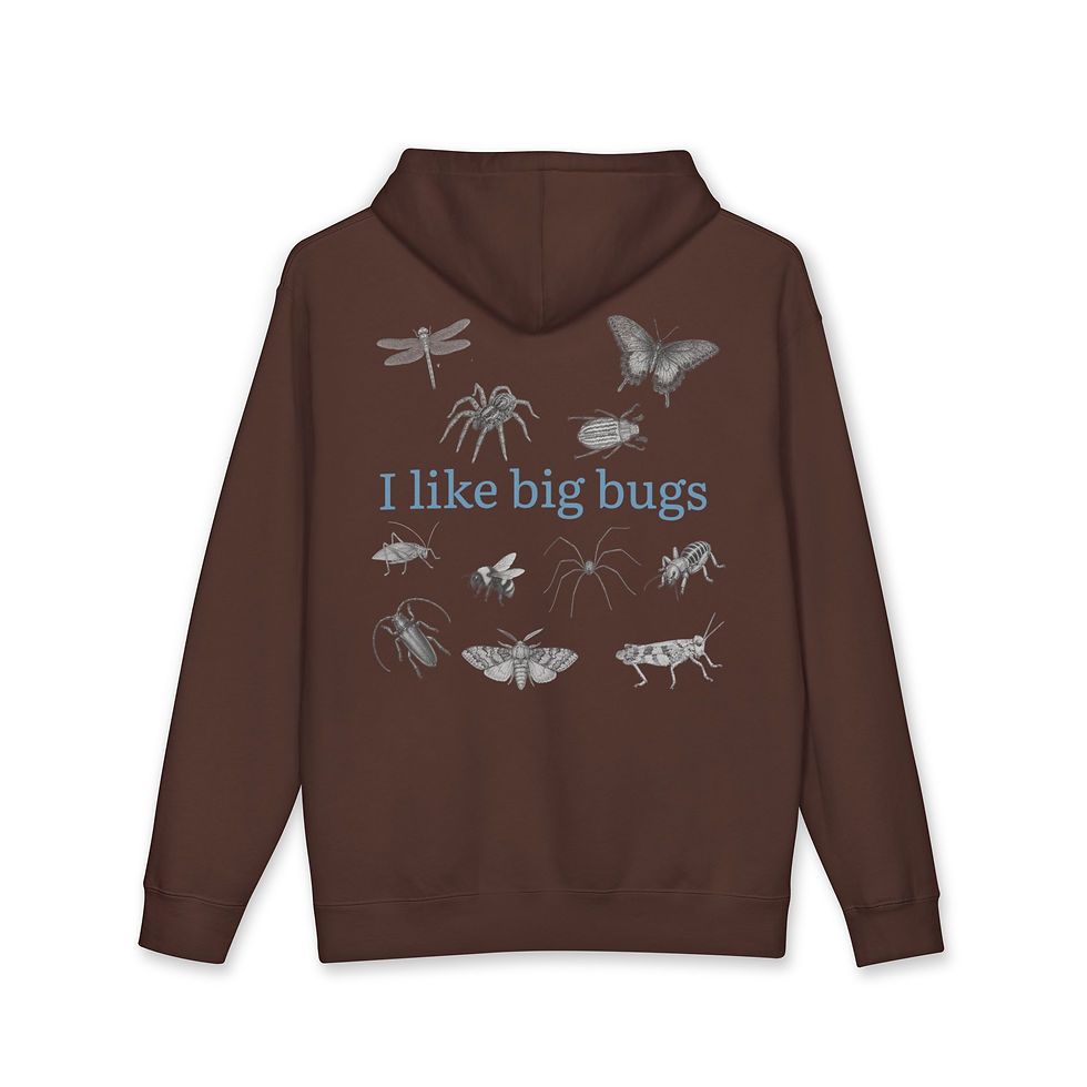 Thumbnail: I Like Big Bugs Hoodie | Nature Lover Pullover | Outdoor Heavyweight Sweatshirt