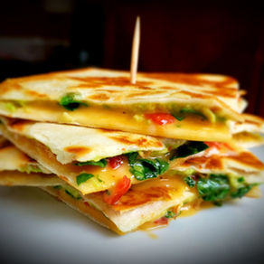 ROASTED RED PEPPER & AVOCADO QUESADILLAS