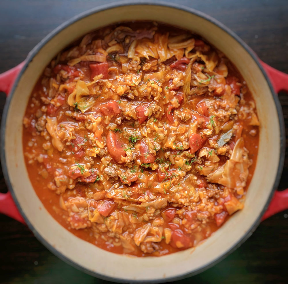 ONE POT CABBAGE ROLL CASSEROLE