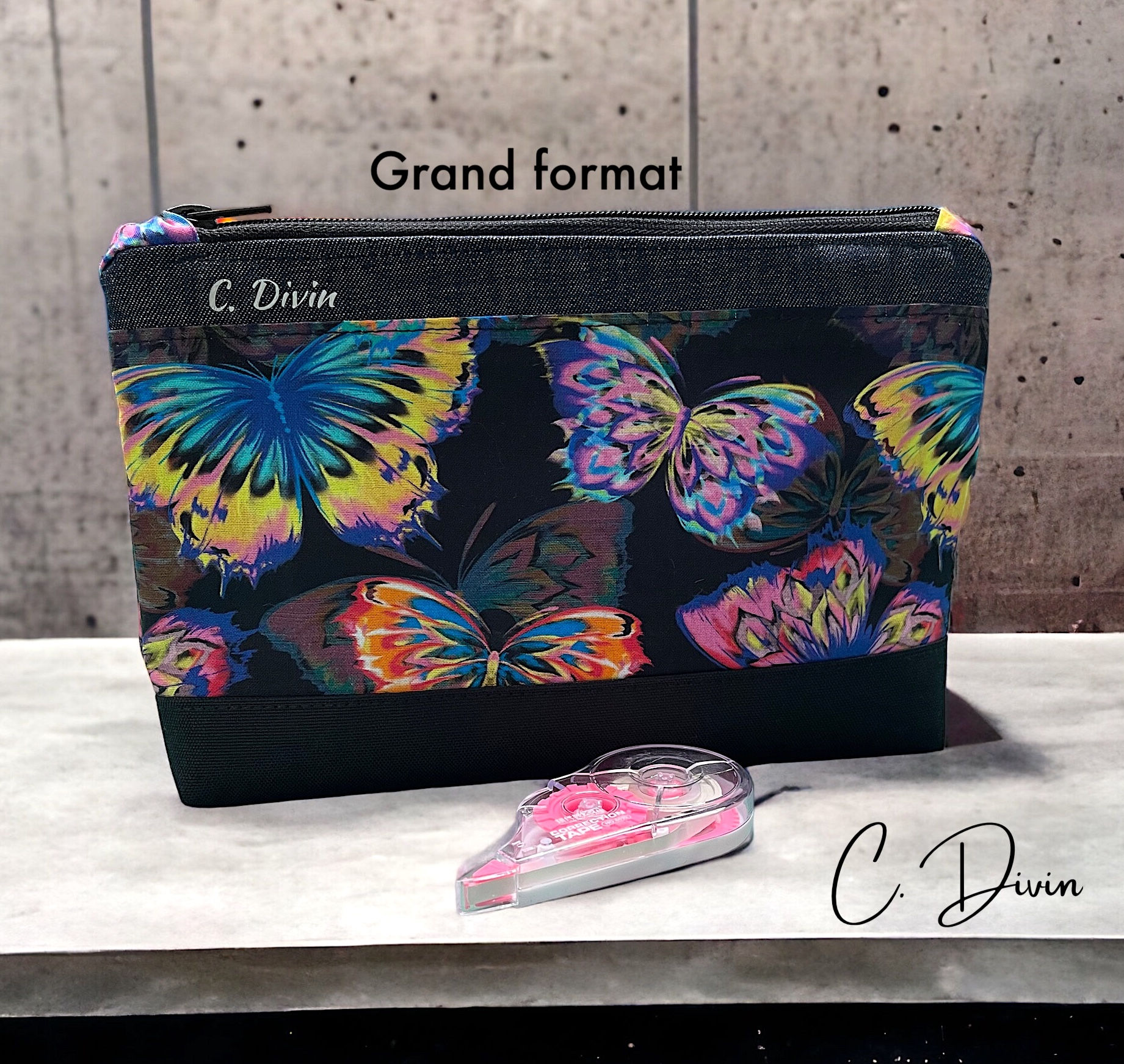 Étui à crayons papillon / Étui à maquillage