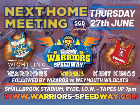 Meeting Previews - Warriors v Kent (NL) & Wizards v Weymouth (MSDL)