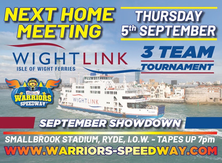 Meeting Preview - Wightlink September Showdown
