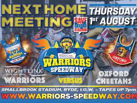 Meeting Preview - Warriors v Oxford (Challenge)