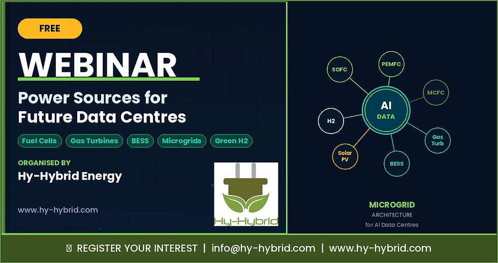 Hy-Hybrid Energy Announces Registration of Interest for Free Webinar: "Power Sources for Future Data Centres"