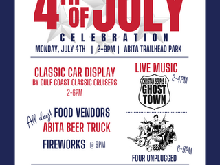 4th of July Celebration! Thank you sponsors: Cleco, Gulf Coast Classic Cruisers, HGA, Lagarde, P&W!