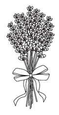 ラベンダーの花束のイラスト