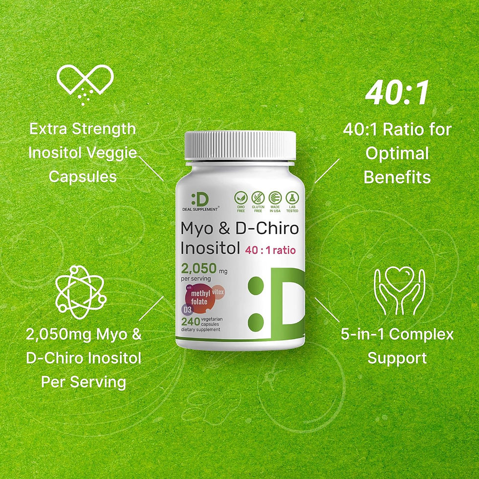 Miniatura: Myo-Inositol 500mg & D-Chiro Inositol x 240