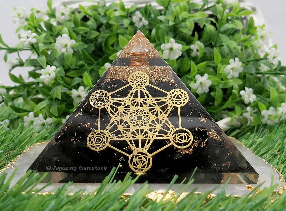 Miniatura: Orgonita Piramidal con Shungita - Metatrón Chakras
