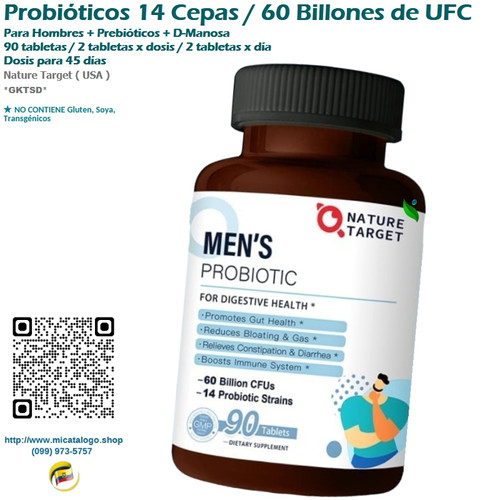 Probióticos para Hombres x 90 Nature Target QuitoEcuador