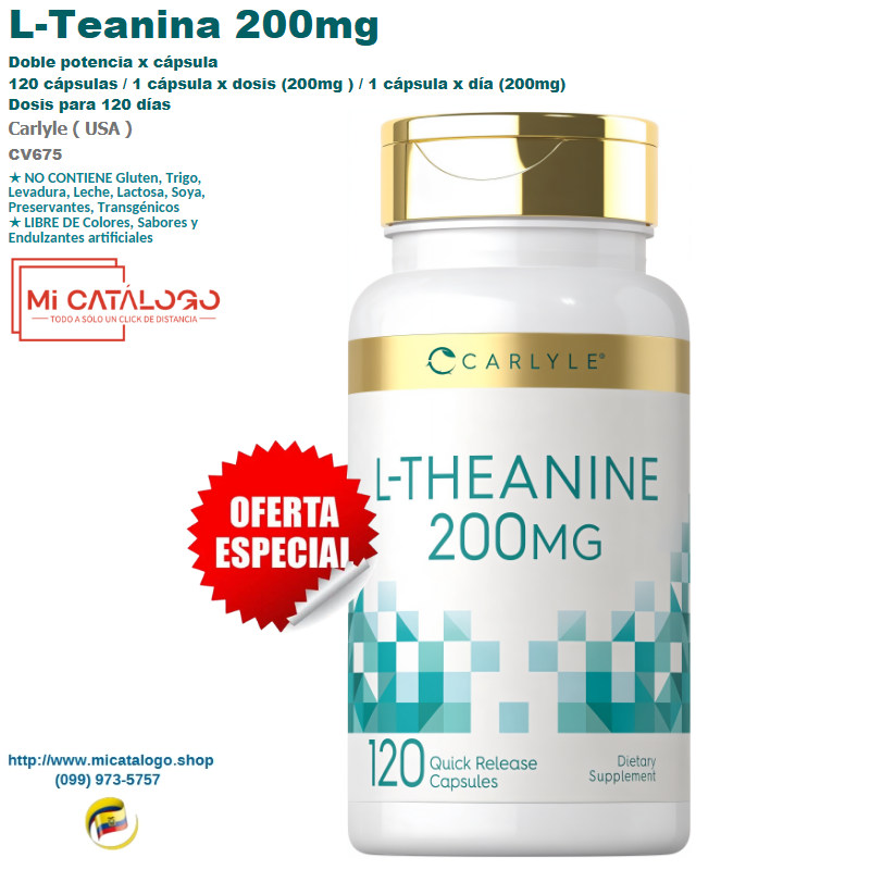L-Teanina 200mg x 120