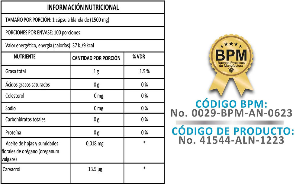 Miniatura: Orégano Aceite 1,500mg x 100