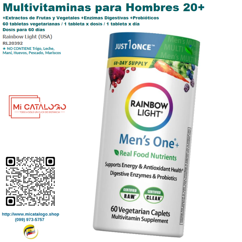 Multivitaminas para Hombres 20+ x 60