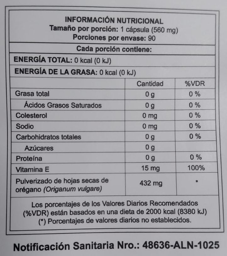 Miniatura: Orégano + Vitamina E x 90