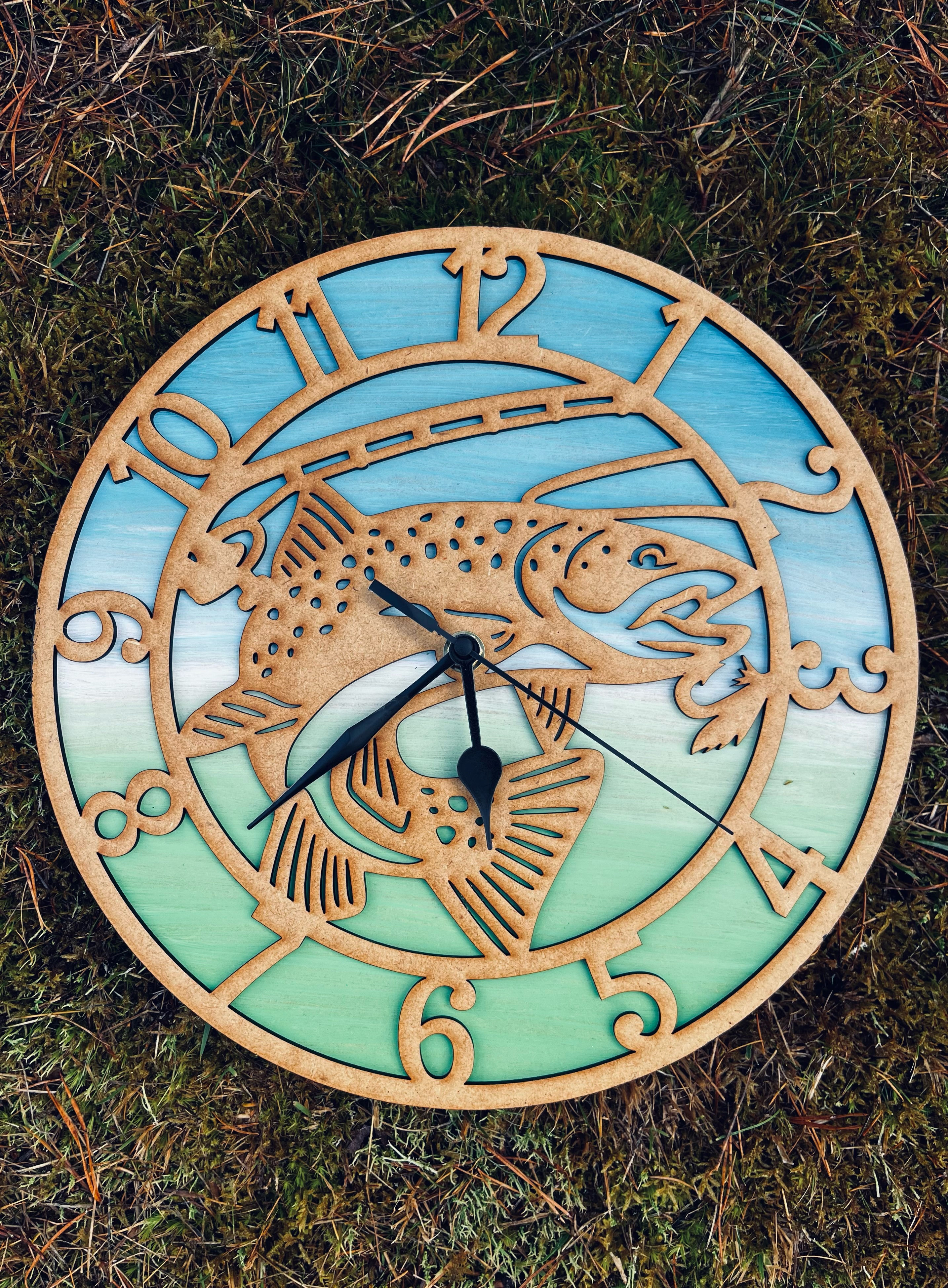 Wall clock Fly fishing