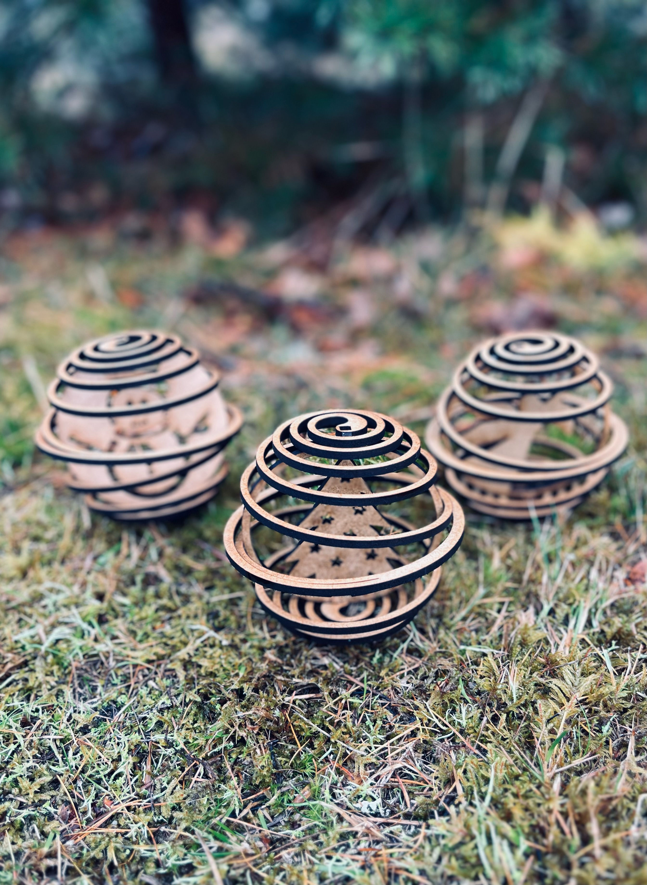 3D Spiral Christmas Ornament