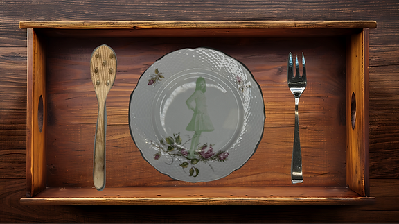 collage of spoon, bowl and fork
