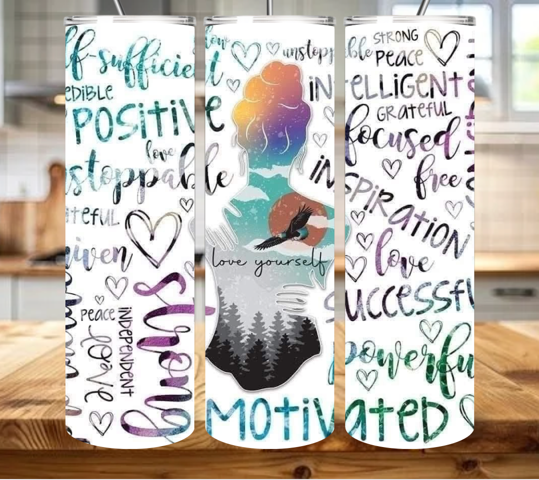 Inspirational 20oz Skinny Tumbler