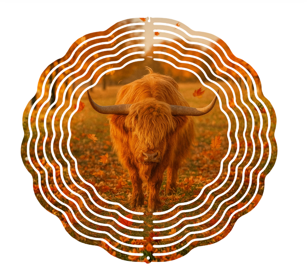 Thumbnail: Fall/Halloween Highland Cow Windspinner
