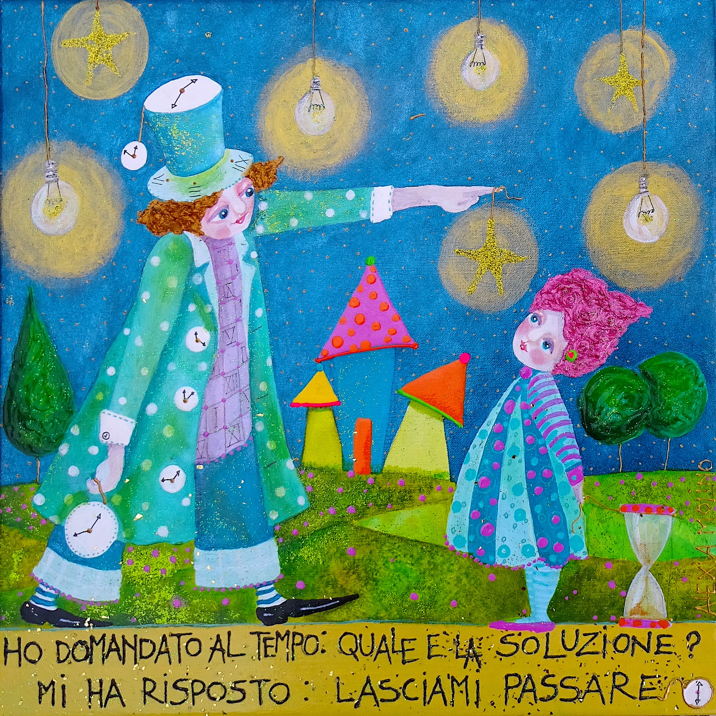 Stampa piccola - Ho domandato al tempo: Quale è la soluzione?  Mi ha risposto: L