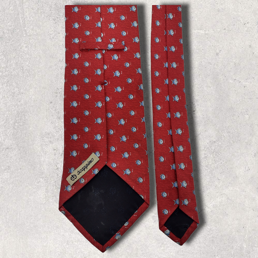 Miniatura: Corbata Clásica Scappino Roja Seda