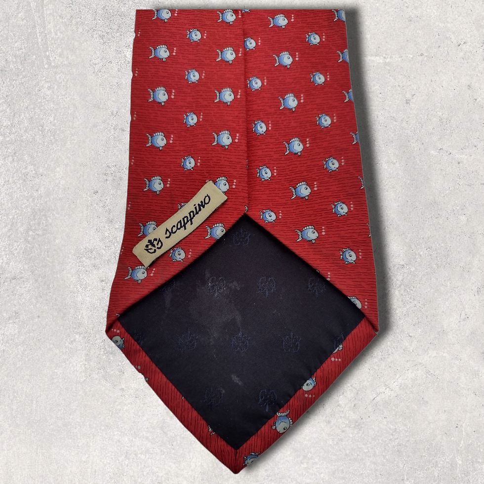 Miniatura: Corbata Clásica Scappino Roja Seda