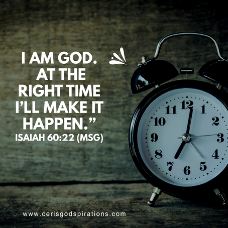 God's Timing and Not Ours