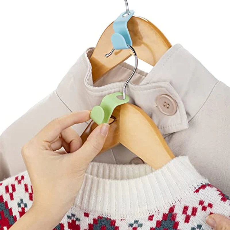 Thumbnail: 40 PCS Clothes Hanger Connector Hooks Closet Hangers Organizer Space Saving Clip