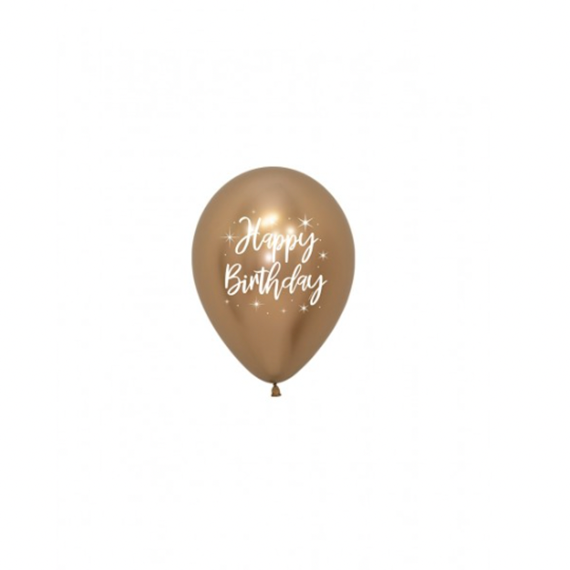 Happy Birthday - glimmend goud  (12 cm / 5 inch)