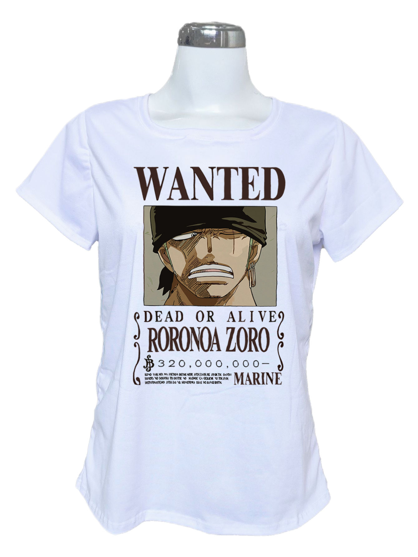 Playera One Piece Roronoa Zoro Wanted Luffy