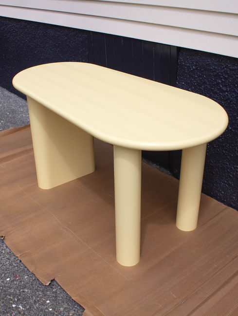 Butter yellow desk furniture
