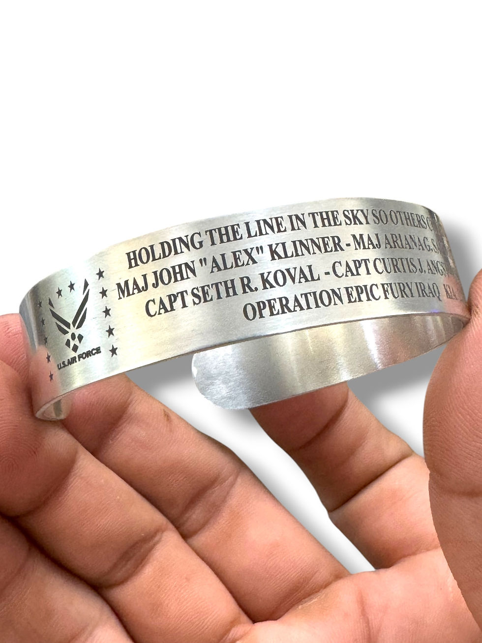 Thumbnail: ZEUS95 Memorial Bracelet | Custom Military Memorial Bracelet KC-135 Crew Tribute