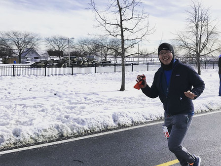 Jeff Braves The Cold For F3 Half Marathon