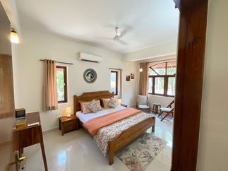 Goa vacation rental showcasing bright interiors and tasteful decor