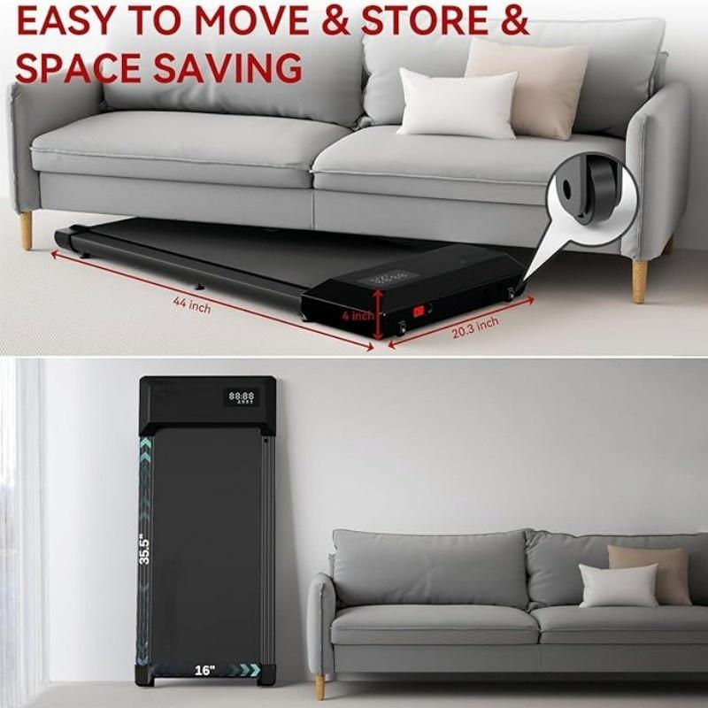 Thumbnail: 300 Ibs Weight Capacity 2.5 HP 2 in 1 Portable Treadmill for Home with Remote Co